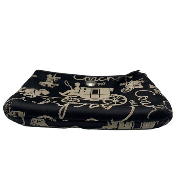 COACH Carriage Black Canvas Pouch Make-up / Cosmetic Case - Picture 3 of 6